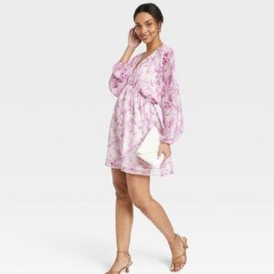 Women's Balloon Long Sleeve Mini Dress